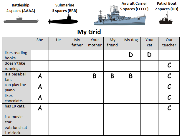 body battleship my grid