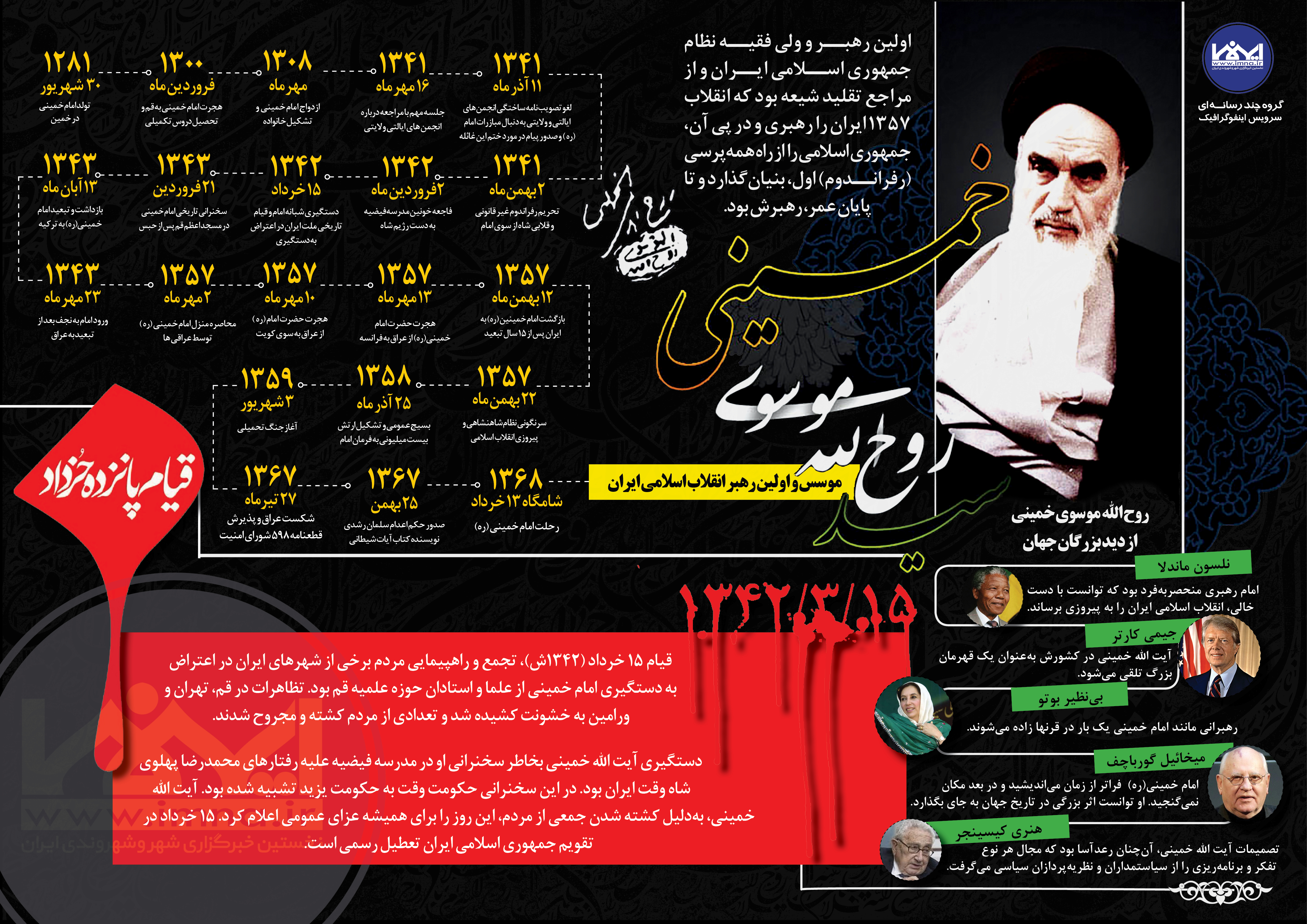 اینفوگرافیک به مناسبت سالروز رحلت امام خمینی (ره) و قیام ۱۵ خرداد