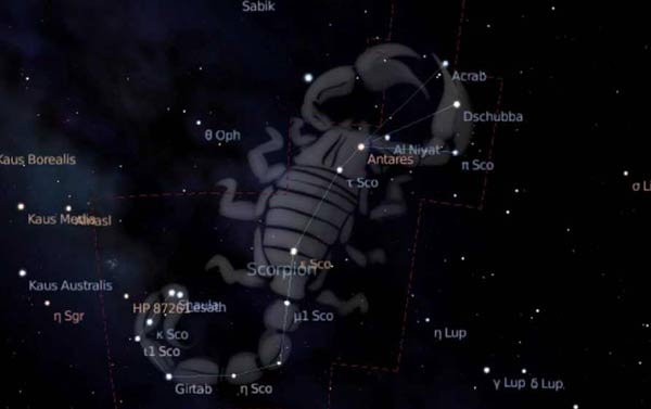 صورت فلکی عقرب یا کژدم (scorpius)