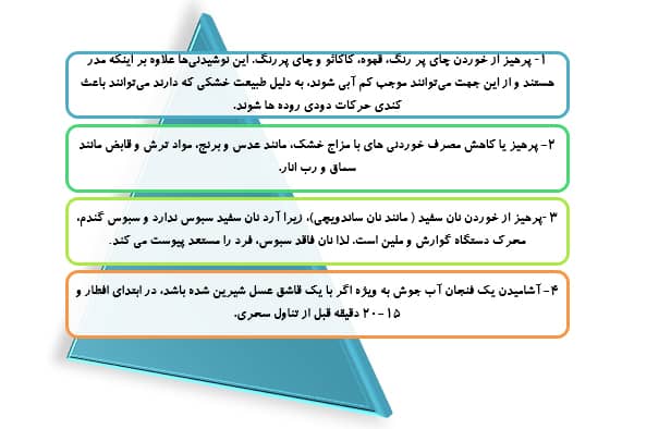 تغذیه صحیح و اصولی در ماه رمضان, اصل 8 /  پیشگیری از یبوست