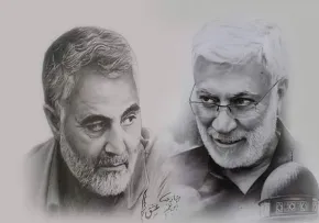 شهید سپهبد قاسم سلیمانی و ابومهدی المهندس