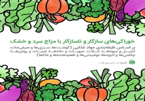 خوراکی های سازگار و ناسازگار ویژه سوداوی مزاج ها