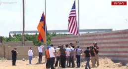 نگرانی باکو از نصب‌شدن پرچم آمریکا بر روی کارخانه فلزریزی در روستای کرکی