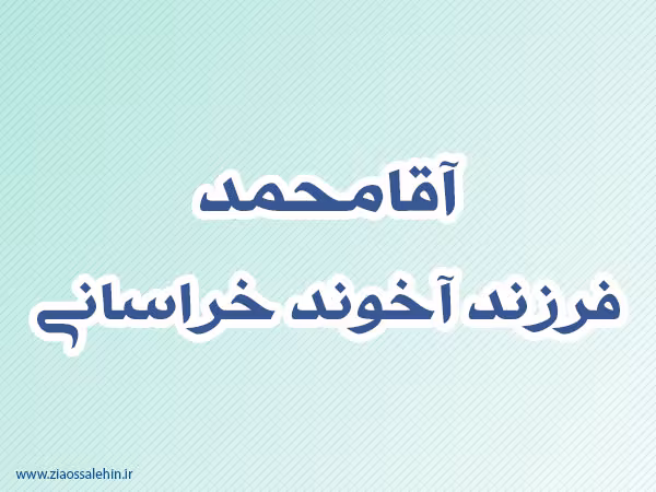 آقا محمد بن آخوند خراسانی,گنجینه تصاویر ضیاءالصالحین