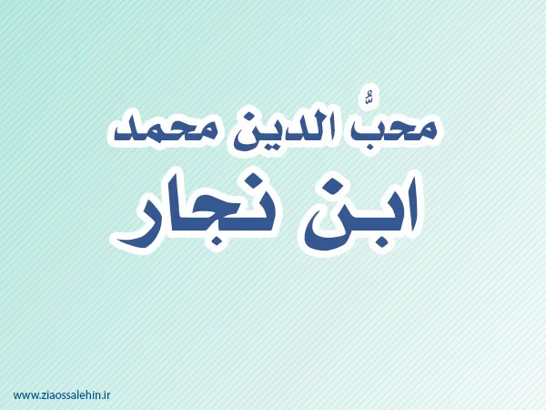 محبُّ الدین محمد بن نجار,گنجینه تصاویر ضیاءالصالحین