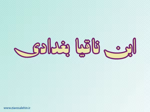 ابن ناقیا,ابن ناقیا بغدادی,نویسنده معروف,شاعر بغدادی,گنجینه تصاویر ضیاءالصالحین